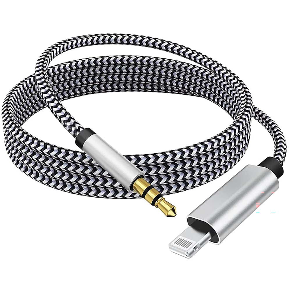 Cable plugged into home speaker system