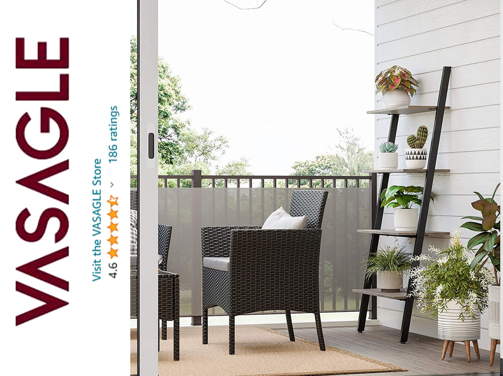 Leaning Wall Bookcase Rustic Brown Wood Plant Stand