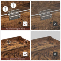 Thumbnail for Vasagle Farmhouse Style Storage Bench