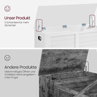 Thumbnail for VASAGLE Storage Chest Bench, Storage Trunk with 2 Safety Hinges