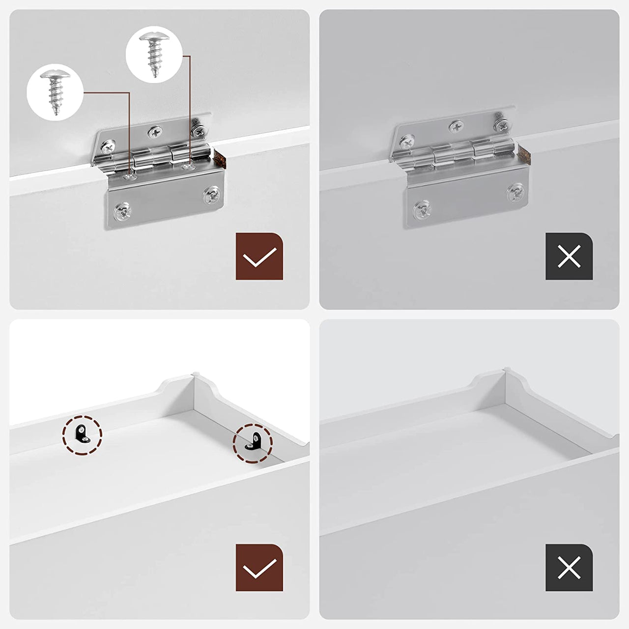 VASAGLE Storage Chest Bench, Storage Trunk with 2 Safety Hinges