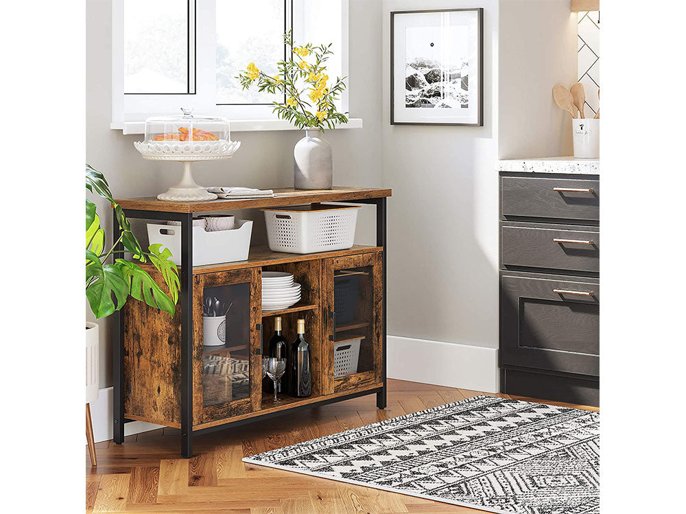 Buffet cabinet placed in dining room setting
