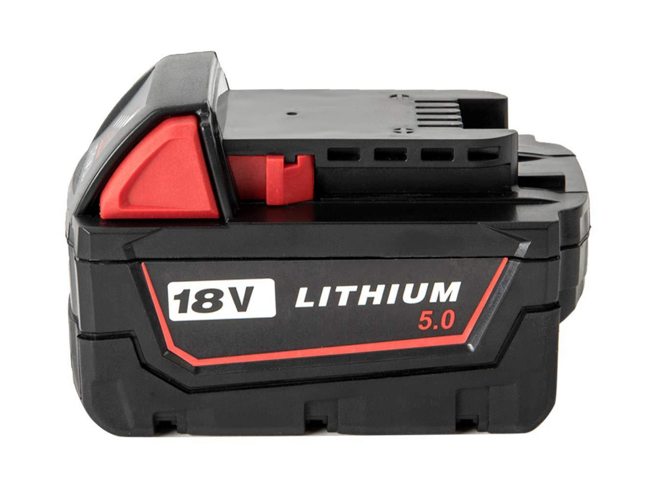 Battery showing 5000mAh capacity label