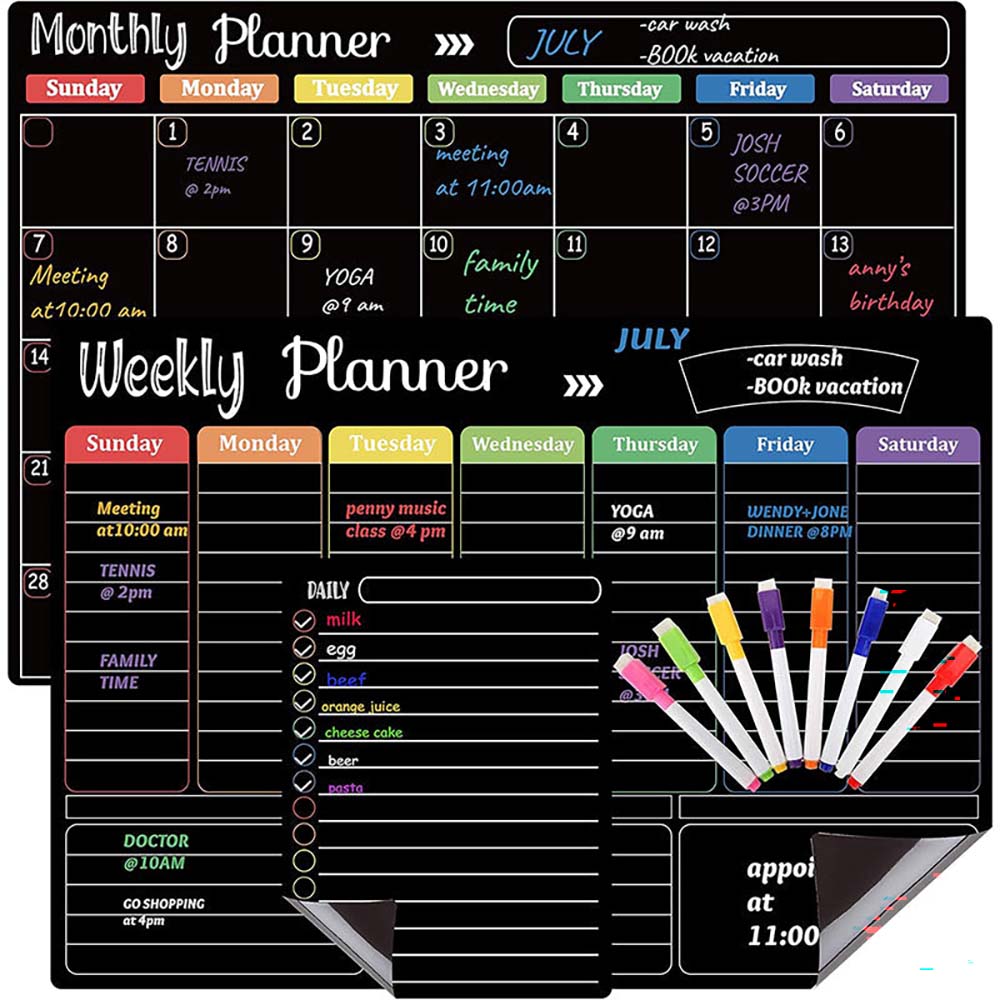 Calendar showing neat handwriting