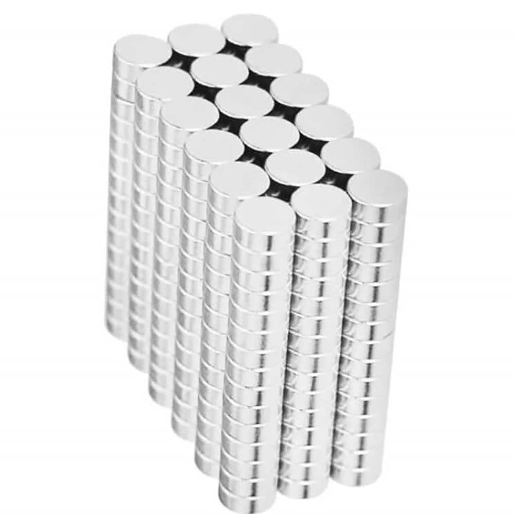 Magnets arranged flat showing smooth surface