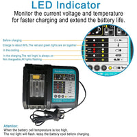 Thumbnail for Replacement Makita Battery Charger For Bl1830/Bl1840/Bl1850 Battery - The Shopsite