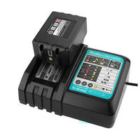 Thumbnail for Makita battery inserted into charger slot