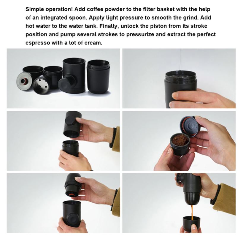 Portable Hand-Pressed Espresso Coffee Machine Coffee Maker - The Shopsite