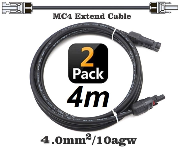 Solar extension cable with rubber jacket