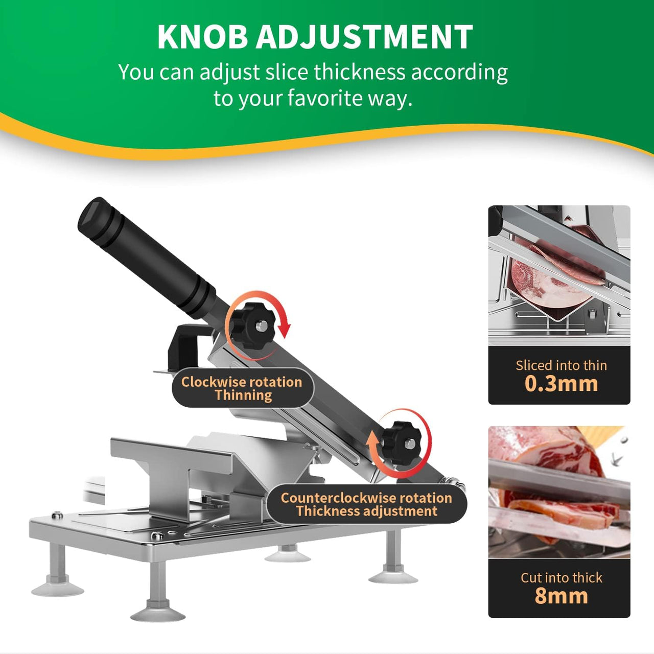 compact meat slicing device