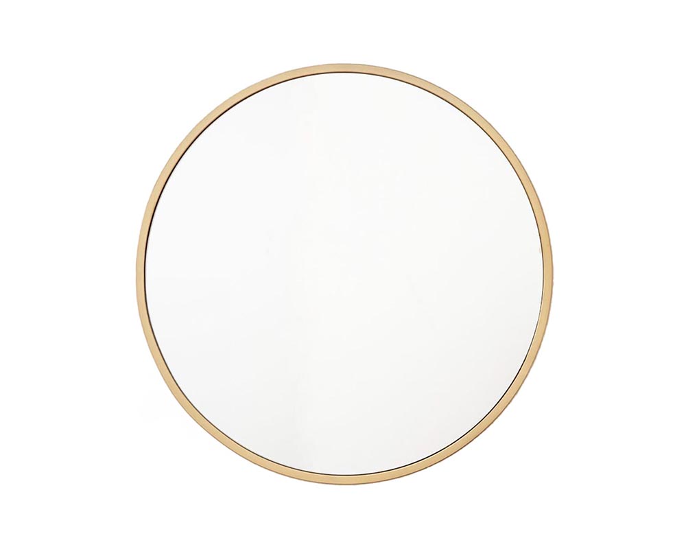Wall-mounted mirror with secure fittings