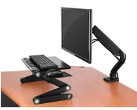Thumbnail for Desk mount monitor stand holding 27 inch screen