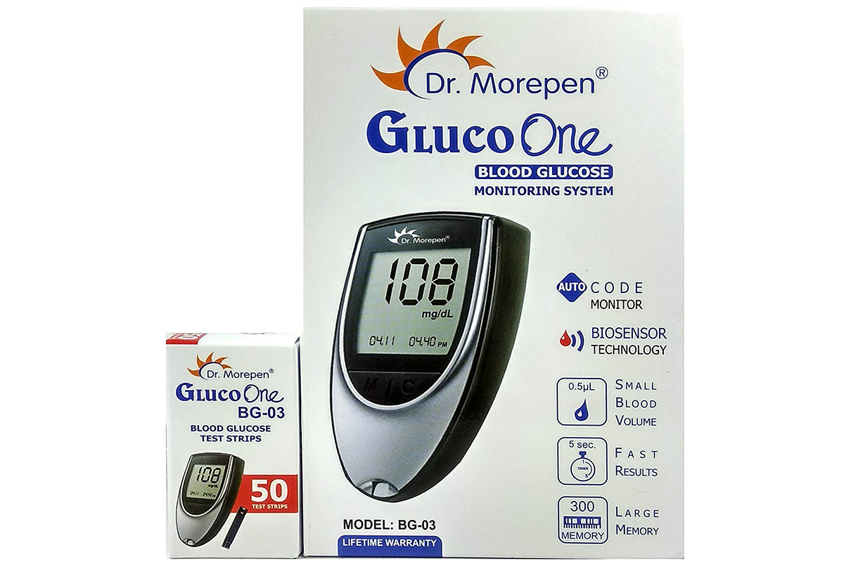 Large LCD display on glucose meter