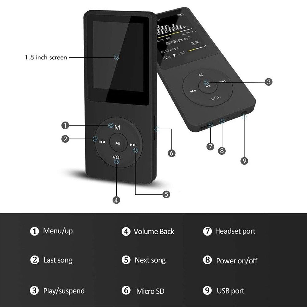 Mp3 Music Players 201 Fashion Portable Mp3 Player 8GB - The Shopsite