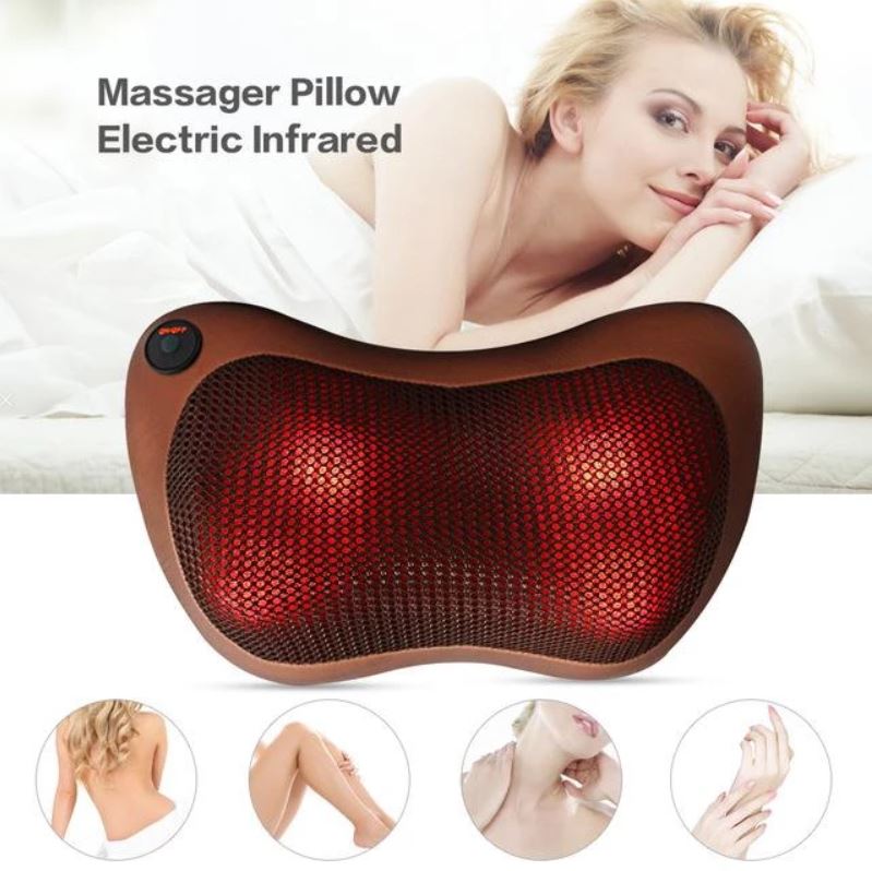 Massage pillow with car charger cable