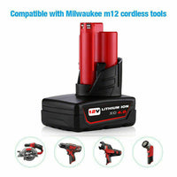 Thumbnail for Compatible Replacement Milwaukee Battery M12 12V 4Ah Battery