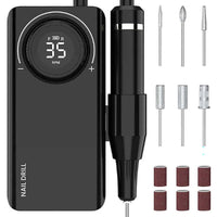 Thumbnail for Nail drill kit with aluminium alloy handpiece