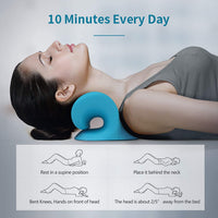 Thumbnail for User lying down using neck stretcher pillow