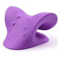 Thumbnail for Neck shoulder stretcher relaxer pillow in purple foam