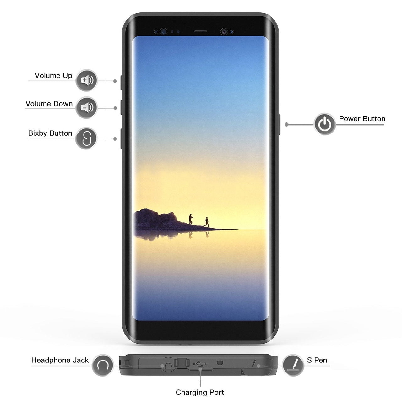 Samsung Note 8 Waterproof Case - The Shopsite