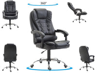 Thumbnail for Office Chair (Black) with Retractable Footrest - The Shopsite
