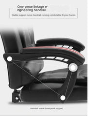 Thumbnail for Office Chair (Black) with Retractable Footrest - The Shopsite
