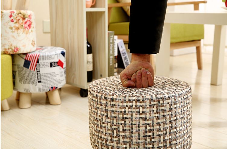 Ottoman Footstool Stool Round Foot Stool - The Shopsite