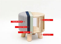 Thumbnail for Ottoman Footstool Stool Round Foot Stool - The Shopsite