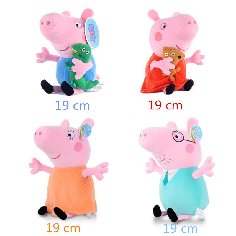 Soft plush fabric texture on family toy set