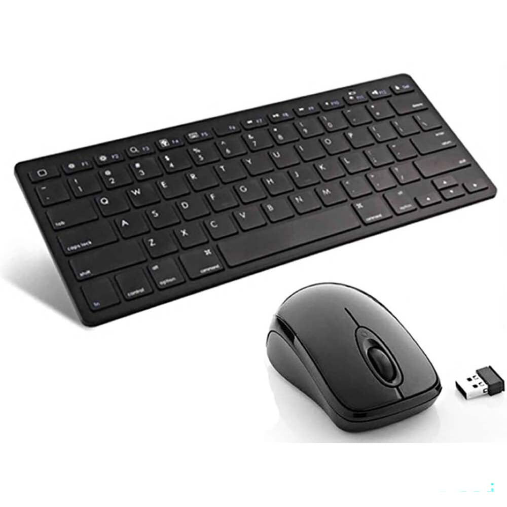 Black keyboard and mouse on office desk