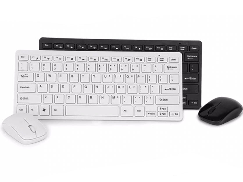 Wireless keyboard black with battery slot