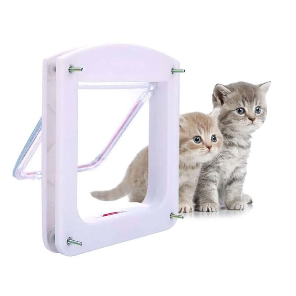 Cat door used by small dog