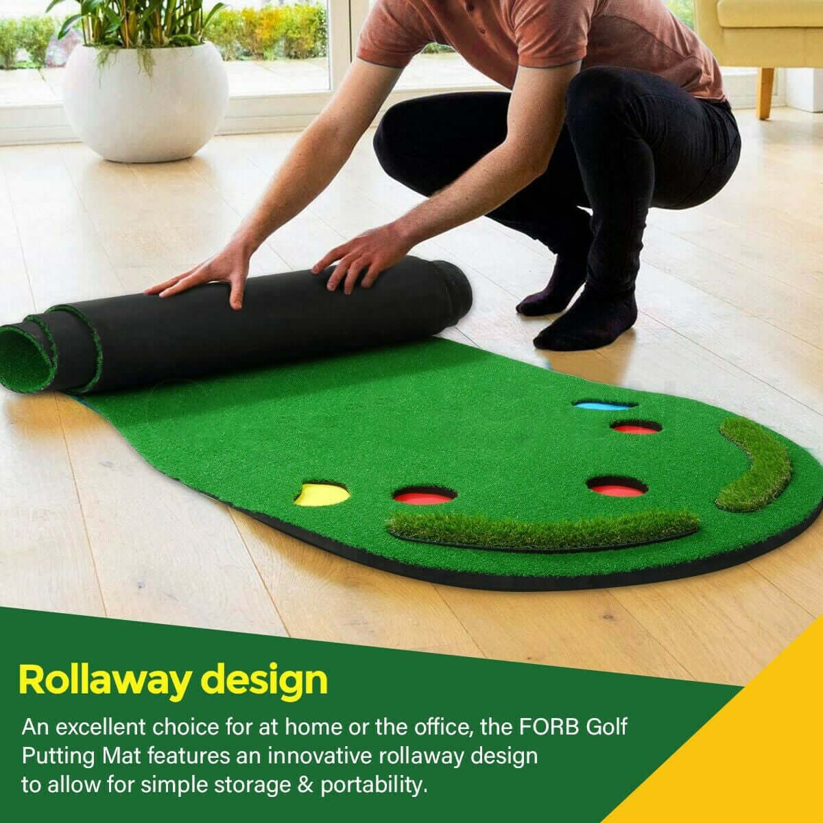300cm Golf Putting Green Indoor Training Practice Mat - The Shopsite