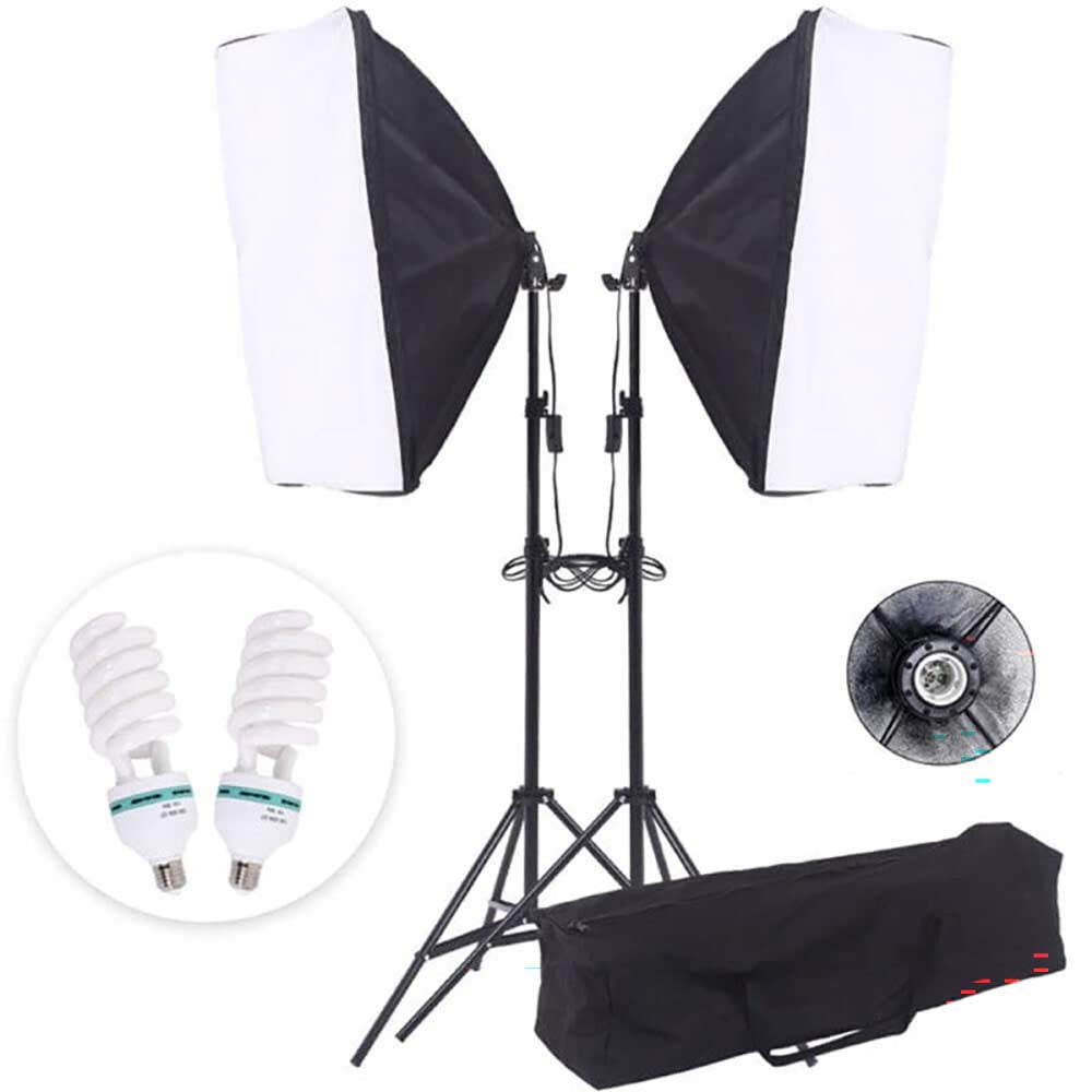 Photography lighting kit with E27 bulb sockets