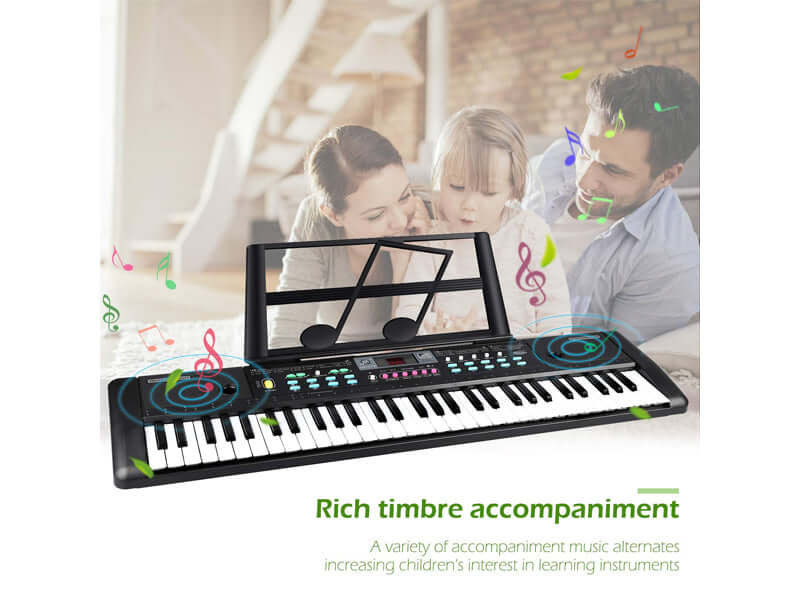 black keyboard piano