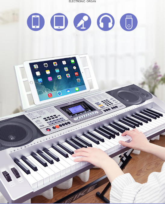 MK-810 keyboard showing rhythm selection