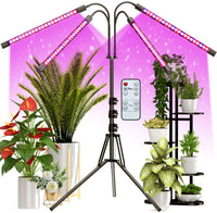 Thumbnail for LED grow light for plants showing adjustable tripod stand