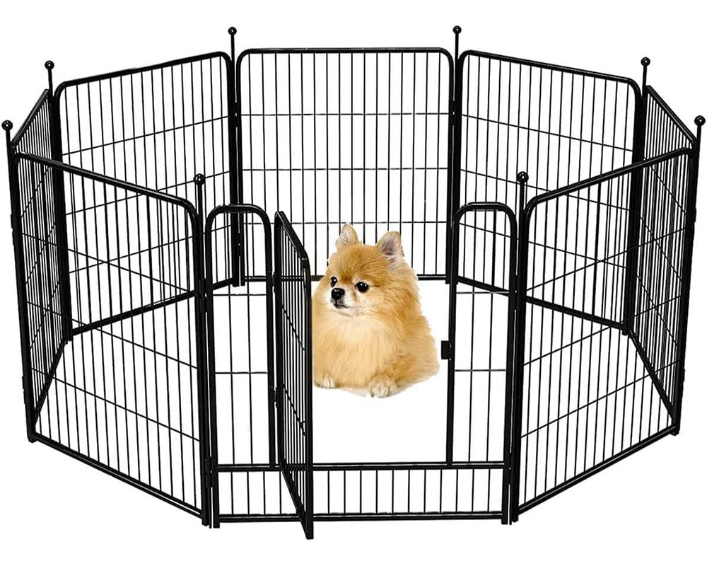Dog playpen showing corrosion-resistant finish