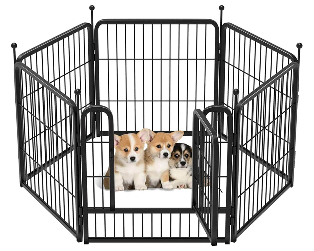 Pet play pen with semi-open activity area