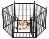 Thumbnail for Pet play pen with semi-open activity area