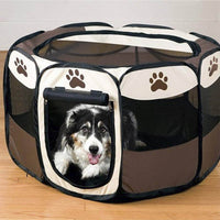 Thumbnail for Dog Playpen Dog Play Pen Foldable Pet Playpen Tent Cage Crate