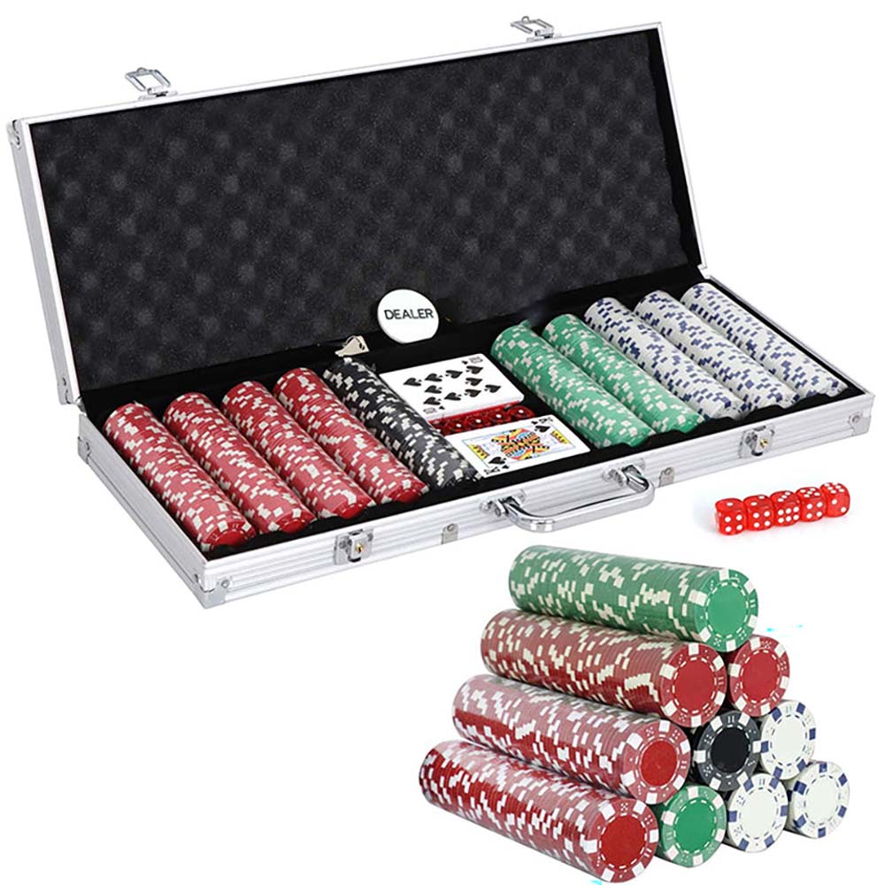 Poker chips ready for family game night