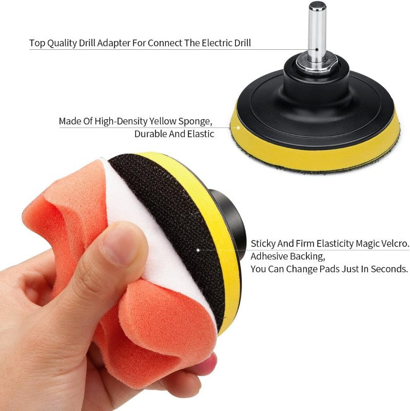 Car Polishing Pads Polisher Cleaner Sponge Buffer Waxing