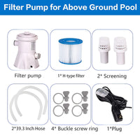 Thumbnail for Filter Pump Swimming Pool 330gal 25W 230V