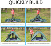 Thumbnail for Pop Up Camping Tent - 2 Person Double Pop Up Tent | Easy to Pitch with Small Porch for Storage – Ideal for Camping & Festivals