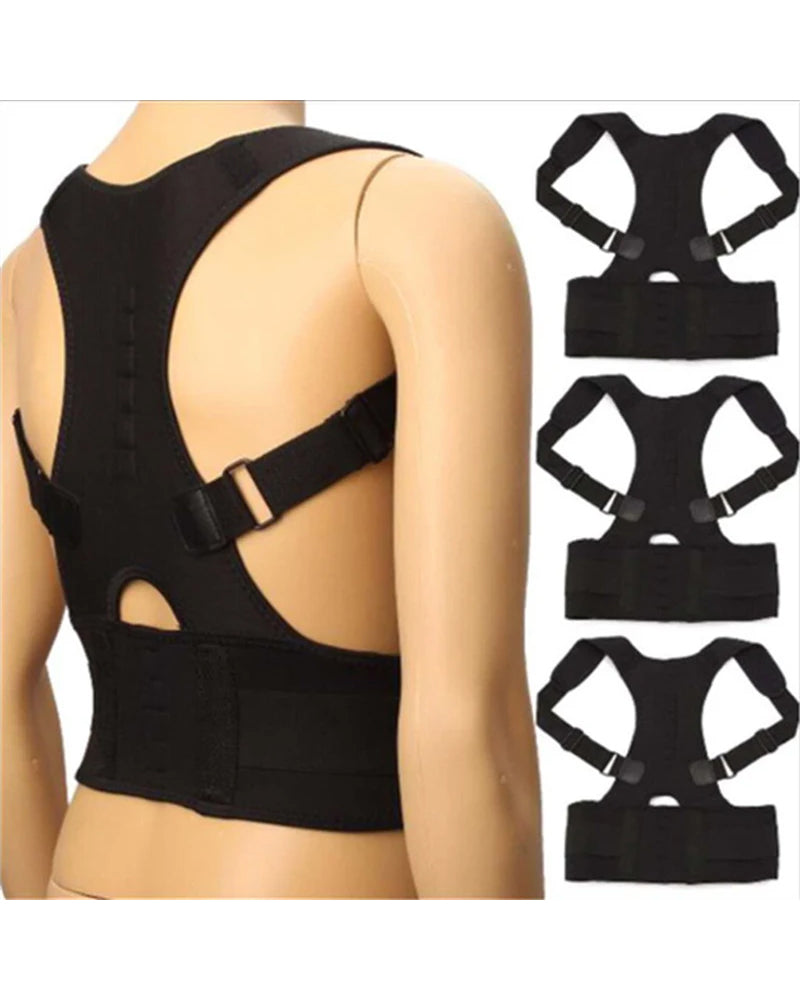 Lumbar and shoulder support brace
