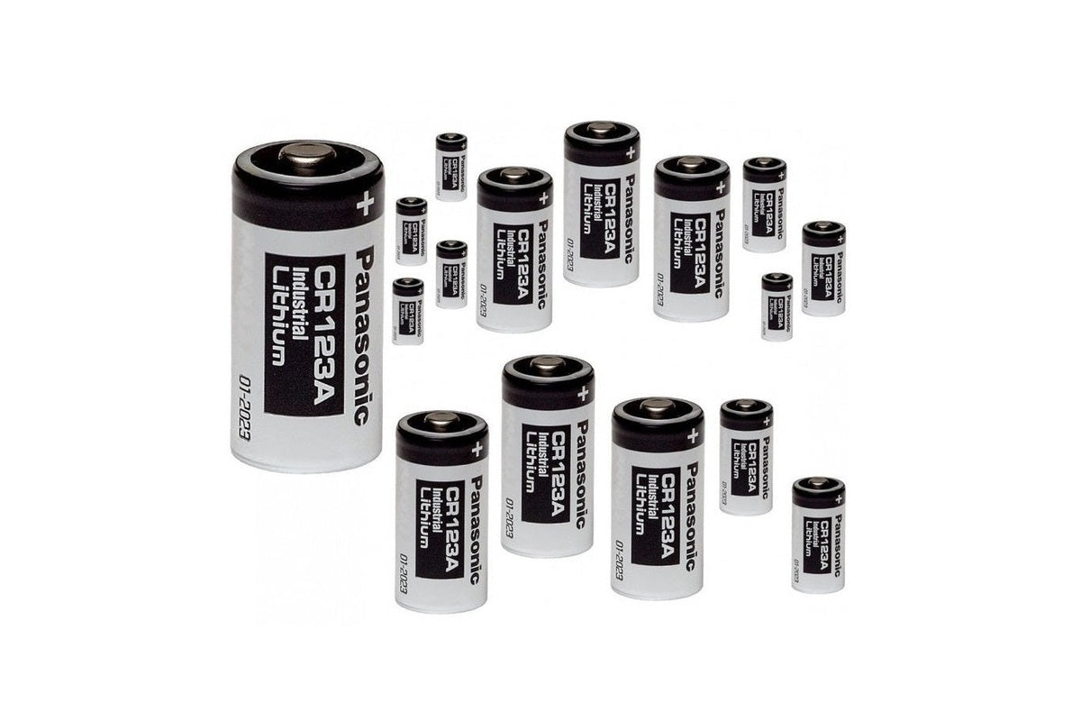 CR123A battery with expiry date visible