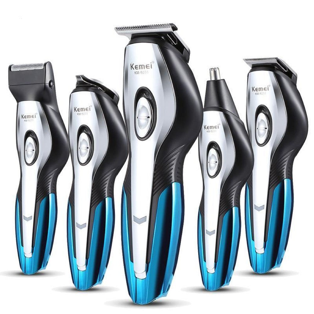 Hair trimmer shaver cordless with multiple attachments