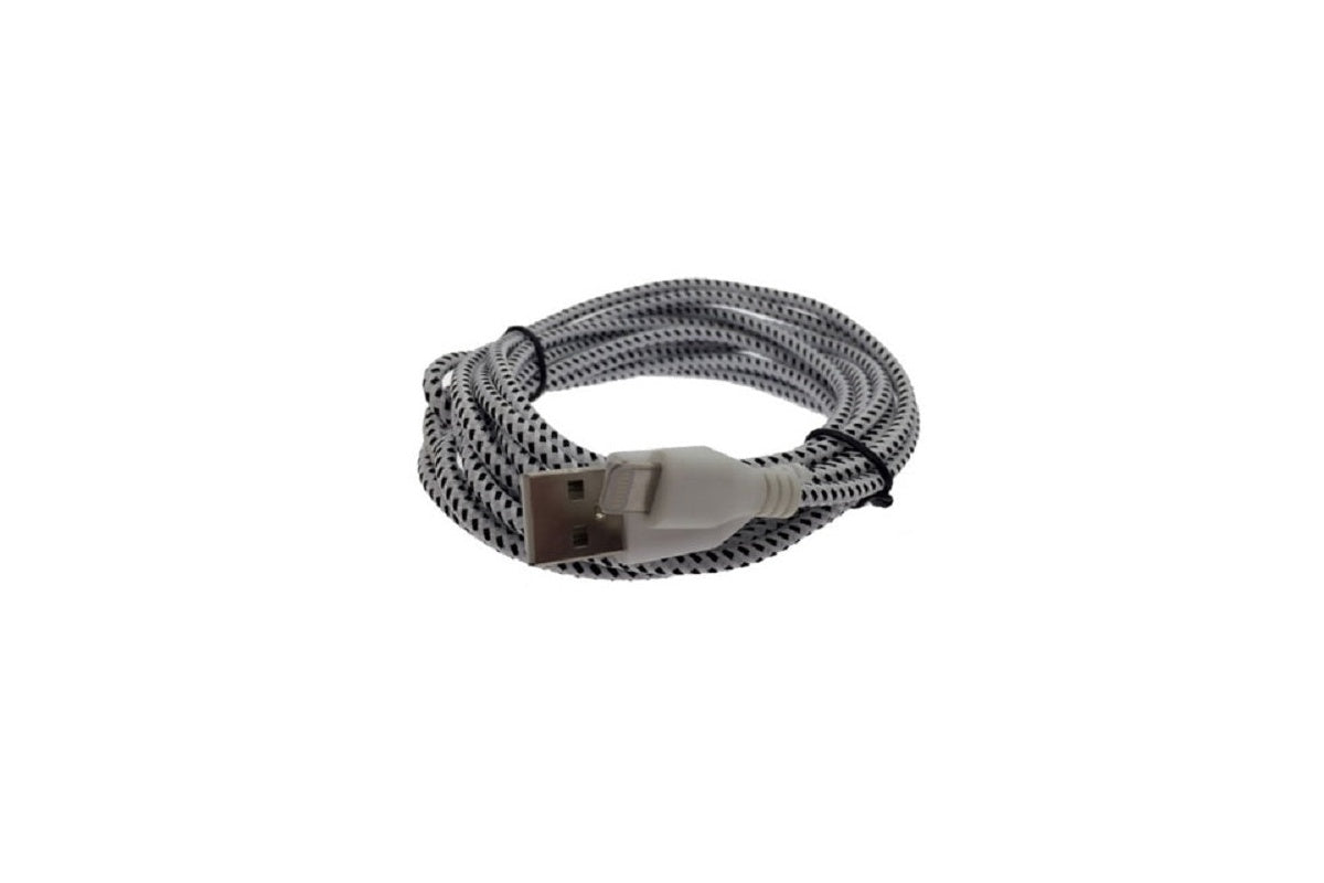 Long cable coiled for storage