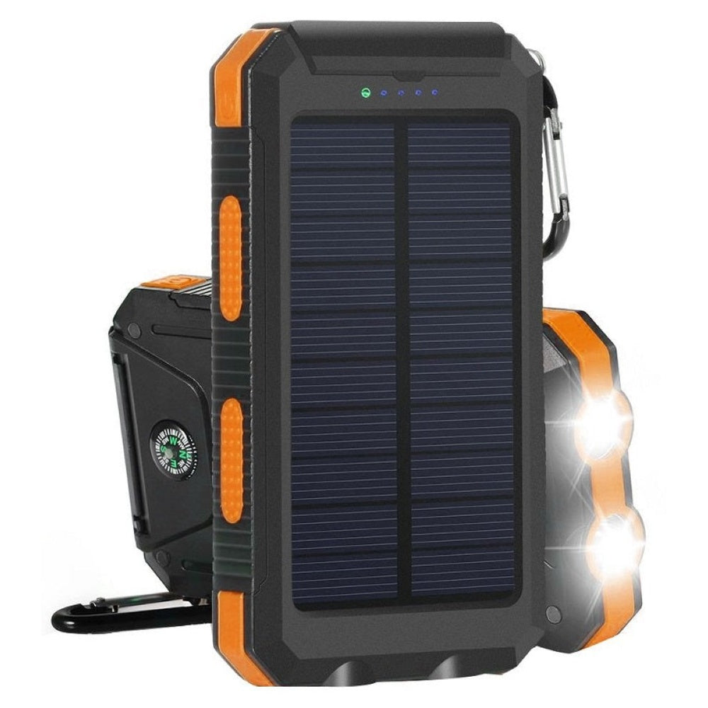 20000mAh solar charger ready for travel